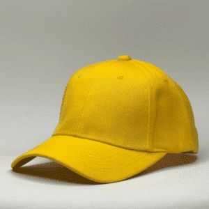 gorro de lona amarillo - costado