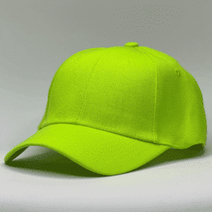 gorro de lona verde neón - costado