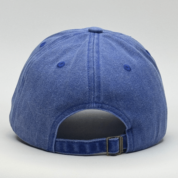 gorro vintage azulino - atras
