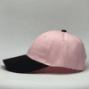 gorro de lona rosado bebé con visera negra
