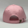 gorro de lona rosado pastel - atras