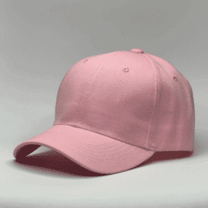 gorro de lona rosado pastel - costado