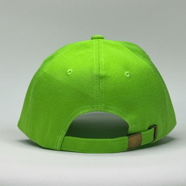 gorro de lona verde limón