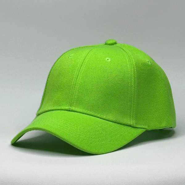 gorro de lona verde limón