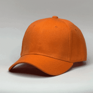 gorro de lona naranjado- costado