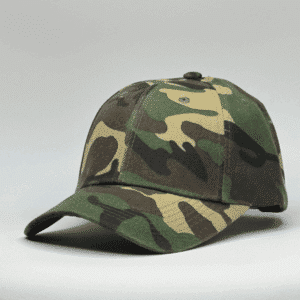 gorro de lona camuflado verde
