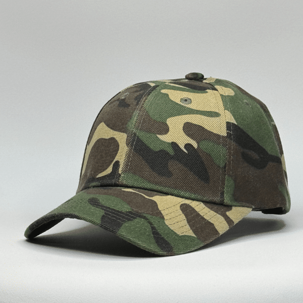 gorro de lona camuflado verde