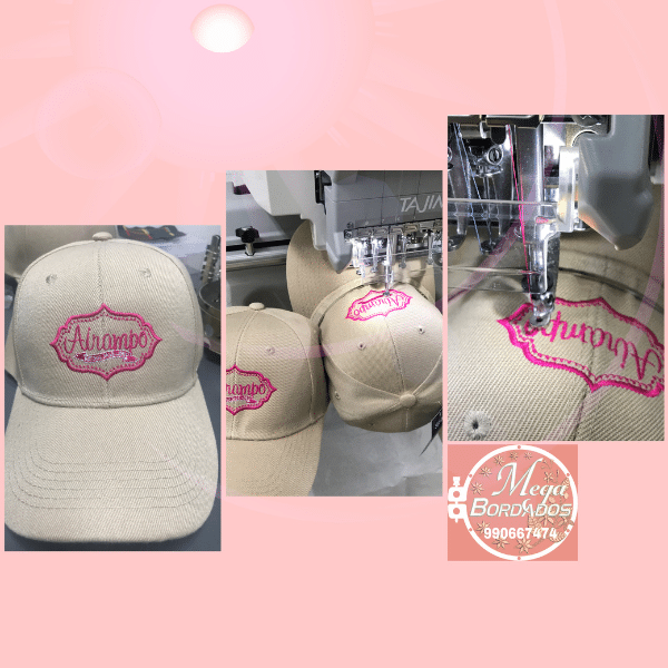 bordado en gorras armadas