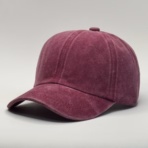 gorro vintage guinda para niños costado