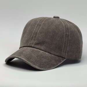 gorro vintage marrón para niños costado