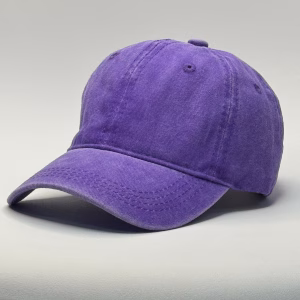 gorro vintage morado para niños costado