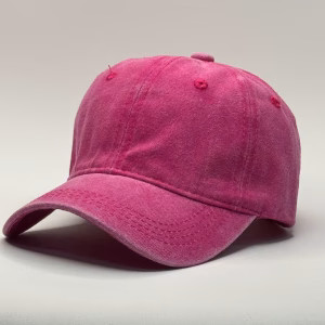 gorro vintage fucsia para niños costado