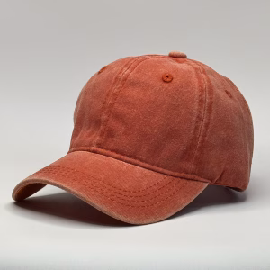 gorro vintage naranja para niños costado