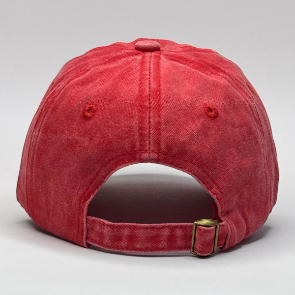 gorro vintage rojo para niños atras