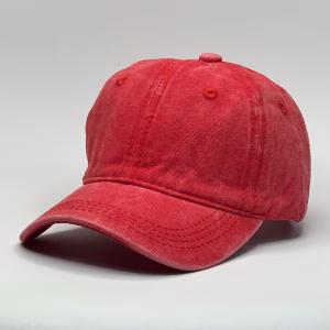 gorro vintage rojo para niños costado