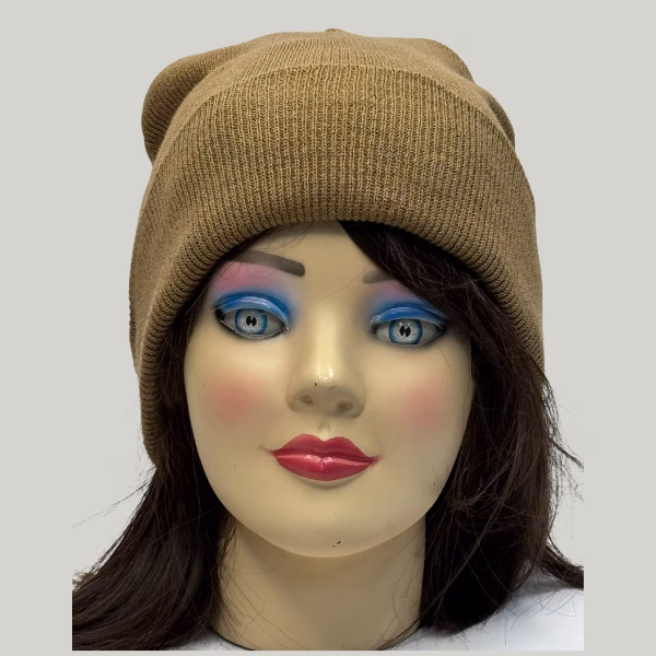 gorro beanie color camel