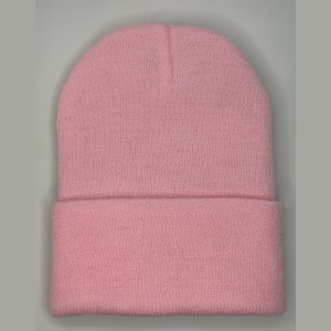 gorro beanie color rosado