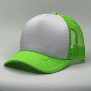 gorro trucker color verde fluorescente costado