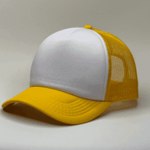 gorro trucker color amarillo costado