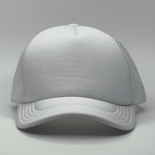 gorro trucker color blanco entero frente