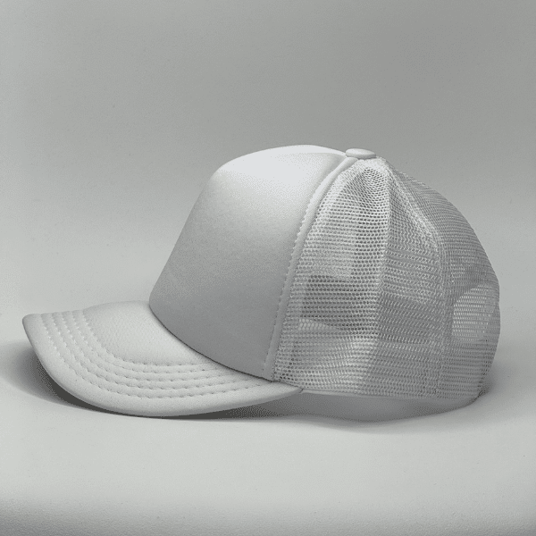 gorro trucker color blanco entero largo
