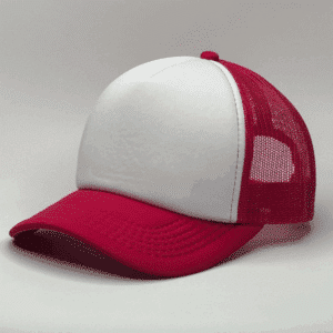 gorro trucker color fucsia costado