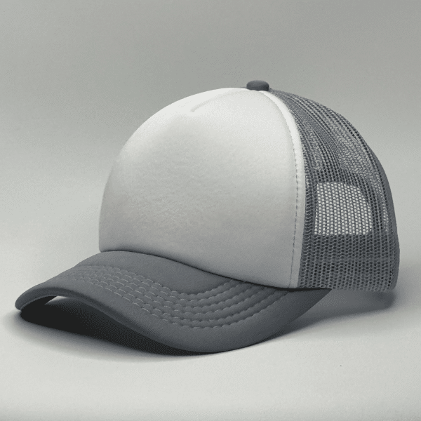 gorro trucker color plomo plata costado