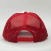 gorro trucker color rojo atras