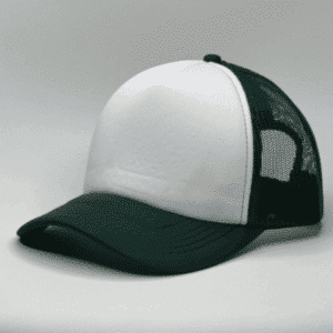 gorro trucker color verde botella costado