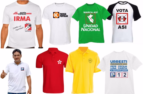 polos publicitarios para campañas políticas