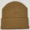 beanie gorro de lana camel para niños frente