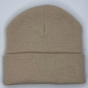 beanie gorro de lana hueso para niños frente
