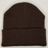 beanie gorro de lana marrón para niños atras