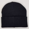 beanie gorro de lana negro para niños atras