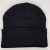 beanie gorro de lana negro para niños frente