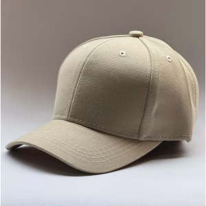 gorro drill beige claro para niños costado