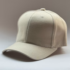 gorro drill color hueso para niños costado