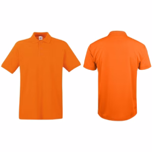 polo pique naranja