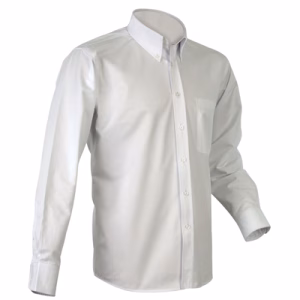 camisa blanca oxford hombre